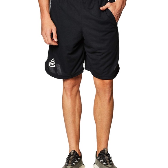 Under Armour Curry Brand UNDRT Splash Shorts 1362002 001 (Black/White) - Picture 5 of 9